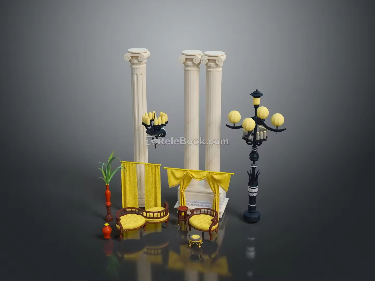 Columns Stone Columns Stone Columns Old Columns Roman Columns Roman Columns Classical Columns Greek Columns 3d model