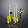 Columns Stone Columns Stone Columns Old Columns Roman Columns Roman Columns Classical Columns Greek Columns 3d model