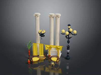 Columns Stone Columns Stone Columns Old Columns Roman Columns Roman Columns Classical Columns Greek Columns 3d model