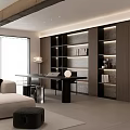 Modern Minimalist Dining Living Room Interior With Large Windows Sofa Coffee Table And Dining Table