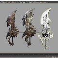 weapon broadsword sword excalibur dragon sword legendary weapon high model weapon 05 3d model