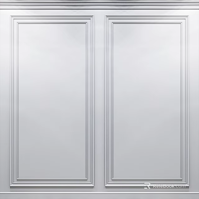 Modern White Wall Paneling Featuring Vertical Lines And Sleek Surface Design 3d model