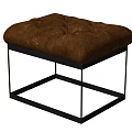 Leather Low Stool Shoe Changing Stool Sofa Stool 3d model