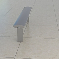 Bus Station Waiting Stool Stainless Steel Bench Bench 3d model