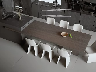 Nakajima Table and Chair Combination 3d model