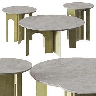 Paolo Castelli Arche Coffee Table & Side Tables 3d model