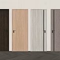 Variety Of Hinged Doors With Wood Grain Finishes For Interior Design