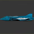 Futuristic Blue Cosmic Spaceship With Aerodynamic Design And White Accents