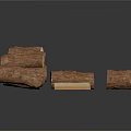 Plant Derived Wooden Logs Cut With Cross Sections Stacked On White Background