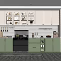 Modern Open Concept Kitchen Interior With Island Counter Light Cabinets And Appliances