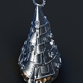 Steampunk Christmas Tree Metal Christmas Tree Evil Christmas Tree 3d model