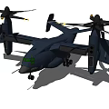 Dark Blue Twin Rotor Helicopter with Green Cockpit and Fuselage Details
