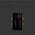 High Performance Car Tire With Yellow Accent Stripe Black Wheel Rim And Red Brake Caliper