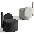 Modern single sofa stool 3d model
