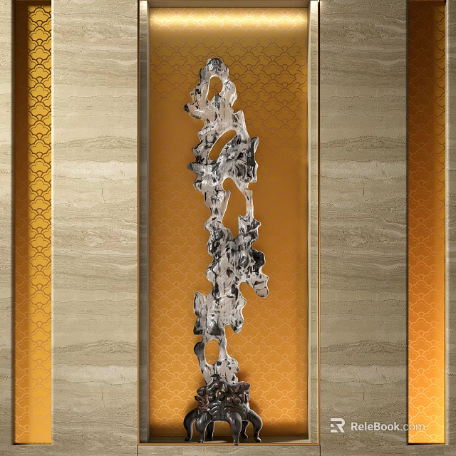 Elegant Luxury Decorative Ornament Set For Modern Kitchen With Artistic Design And Metal Details 3d model 