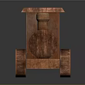 Handcrafted Wooden Toy Train With Wood Grain Details Round Wheels And Small Chimney