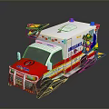 minibus minivan driverless bus school bus van box car 3d model