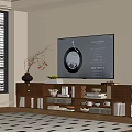 Modern Entryway Cabinet And Side Cabinet With Storage Drawers And Decorative Shelves