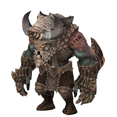 Modern Game Character Flaming Gods Strangling 3d model