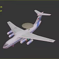 Detailed Aerospace Model Aircraft With Radar Dish For Space Monitoring Missions