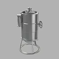 Industrial Stainless Steel Tank Equipment with Support Stand Lid and Side Handle