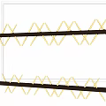 Contemporary Geometric Linear Chandelier With X Shaped LED Lights And Metal Frame For Modern Interior Design