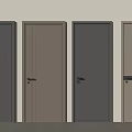 Modern Hinged Doors Collection Featuring Diverse Styles Colors And Designs 3d model