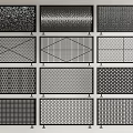 Various Stylish Metal Fencing Designs With Grid Patterns And Geometric Shapes