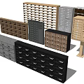 Commercial Filing Cabinets With Multiple Drawer Units And Various Colors 3d model