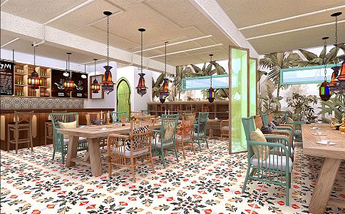 Southeast Asian Restaurant New Restaurant 3d model