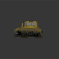 Yellow Bulldozer With Tracks And Front Blade For Construction Work