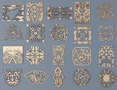 Chinese Carved Pattern 3d model