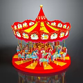 Modern Carousel Children's Playground Children's Playground 3d model
