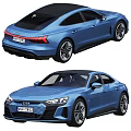 Blue Audi Coupe Car Exterior Design Showcasing Front And Rear View