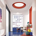 Modern Exhibition Hall Paint Sample Display Shop Space Paint Shop Color Paint Space Sample Display Space 3d model