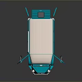 minibus minivan driverless bus school bus van box car 3d model