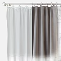 Gray Curtains With White Sheer Panels And Tiebacks In Modern Interior Decor 3d model