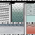 Modern Textured Wall Decor Panels With Honeycomb Gradient And Perforated Patterns 3d model