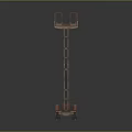 Orange Mobile Scissor Lift With Safety Railings For Aerial Work Operations