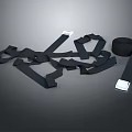 Heavy Duty Black Commercial Equipment Straps with Metal Buckles for Secure Bundling