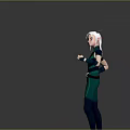 3D Fantasy Creature With White Hair Pointed Ears Green Bodysuit And Confident Stance