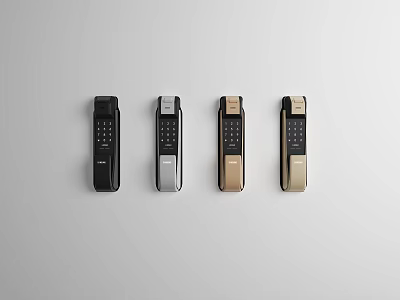 Smart Door Handle for Electronic Locks in Multiple Colors with Modern Design Features 3d model