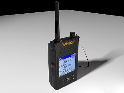 YANTON Walkie Talkie With Digital Screen And Antenna For Communication Device 3d model