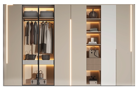 Modern wardrobe 3d model