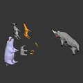 Low Poly Animal Game Movie Characters With Various Species 3D Models Design