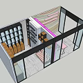 Modern Beauty Hair Salon Interior With Styling Workstations Mirrors And Storage Cabinets