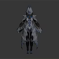 Fantasy Warrior Character With Mythical Creature Features And Spiked Armor Design