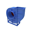 Blue Industrial Centrifugal Fan With Circular Inlet Square Housing And Stand