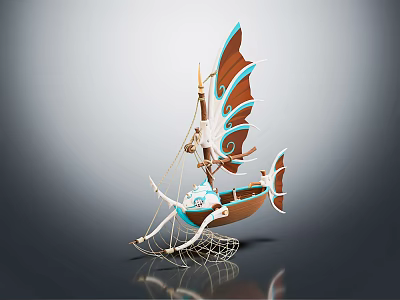modern boat fishing boat small fishing boat 3d model