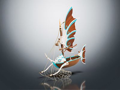 modern boat fishing boat small fishing boat 3d model